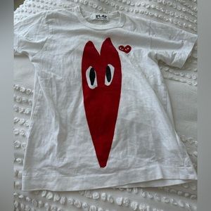 Comme des garçon PLAY white t-shirt
